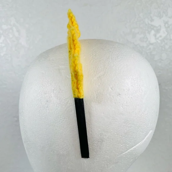 Yellow Crochet Crown Headband - Picture 5 of 5